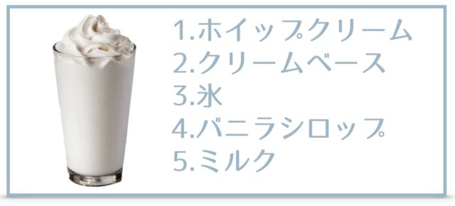 【バニラクリームフラペチーノ】おすすめカスタム15選とカロリー、糖質を紹介