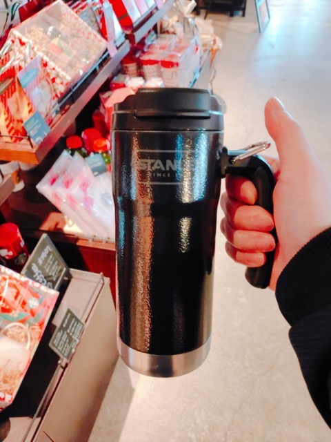 グリップハンドルステンレスタンブラーSTANLEYマットブラック473ml