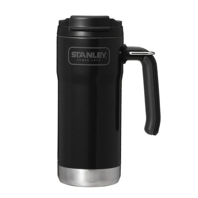 グリップハンドルステンレスタンブラーSTANLEYマットブラック473ml