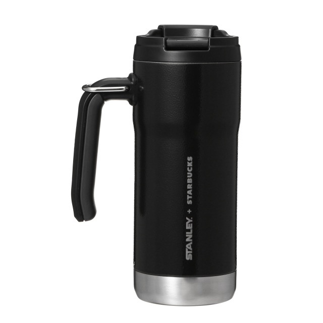 グリップハンドルステンレスタンブラーSTANLEYマットブラック473ml