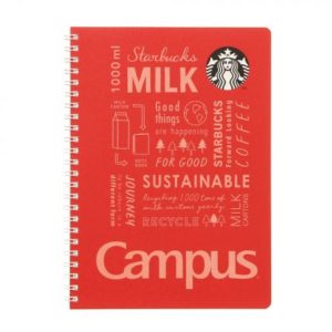 ホリデー2020 スターバックスキャンパスリングノートレッド