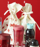 ホリデー2020オーガニックコットンギフトバッグレッド/グリーン