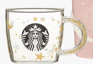 ホリデー2020ビーズハンドル耐熱グラスマグスター296ml