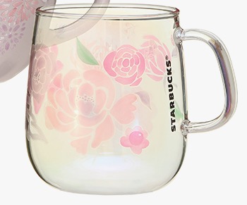 耐熱グラスマグホログラムフラワーズ355ml