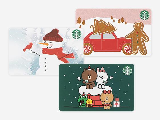 スターバックス カード ジンジャーブレッド / スターバックス カード スノーマン / スターバックス カード LINE Holiday