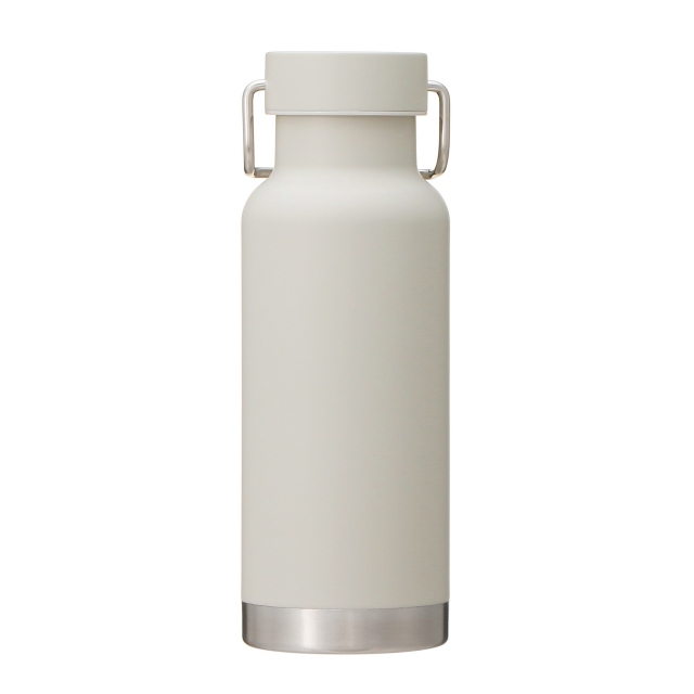 ハンドルリッドステンレスロゴボトルマットベージュ473ml
