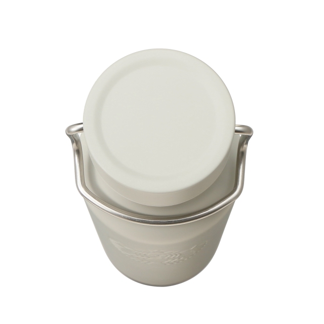 ハンドルリッドステンレスロゴボトルマットベージュ473ml