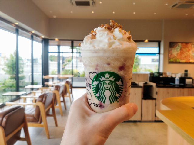 スタバ新作マロンフラペチーノとラテのカスタム、カロリー糖質を紹介