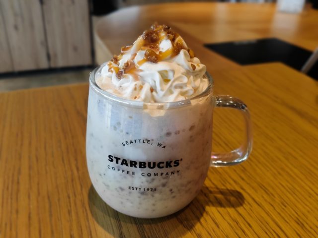 スタバ新作マロンフラペチーノとラテのカスタム、カロリー糖質を紹介